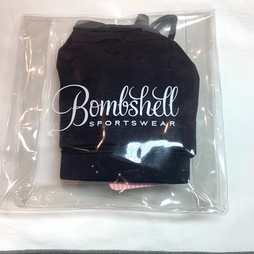 NWT Bombshell Sportswear black sports bra